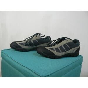Shimano Grey Lace Up SH-M 021G Mountain Bike Cycling Shoe With Cleats 7 EUC S394